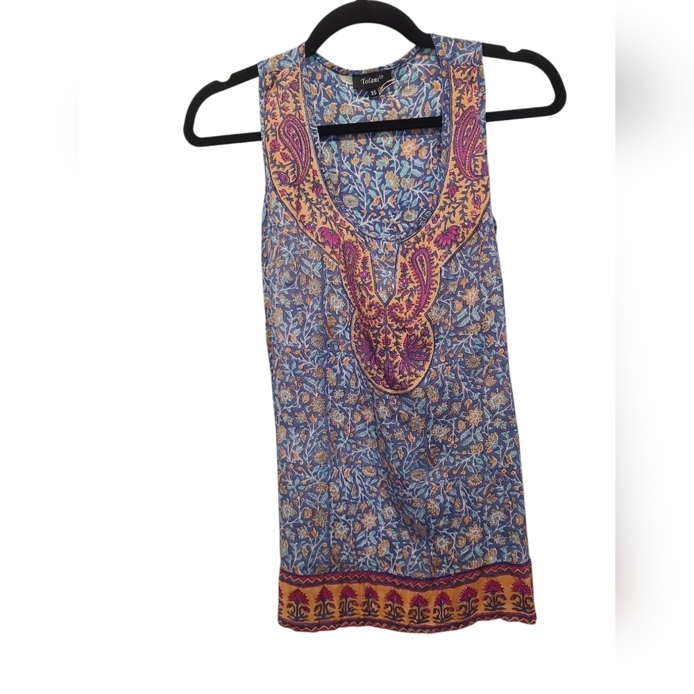 Tolani 100%Silk Tank Size  Xs